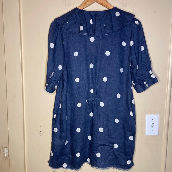 Navy Polka Dot Women's Top - Picture 2 of 9